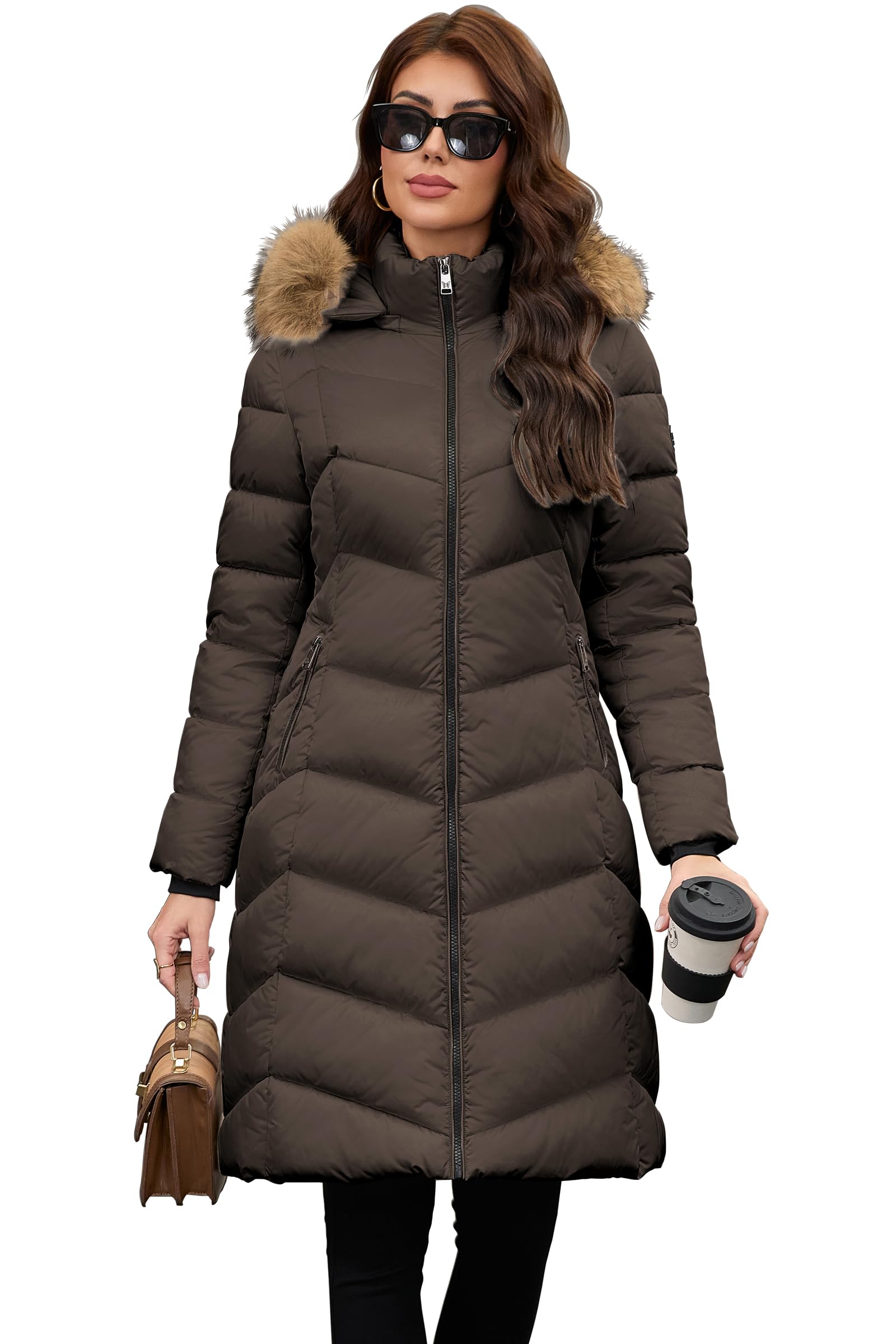 PAPILLON D'OR WEAR YOUR WINGS Womens Long Puffer Coat