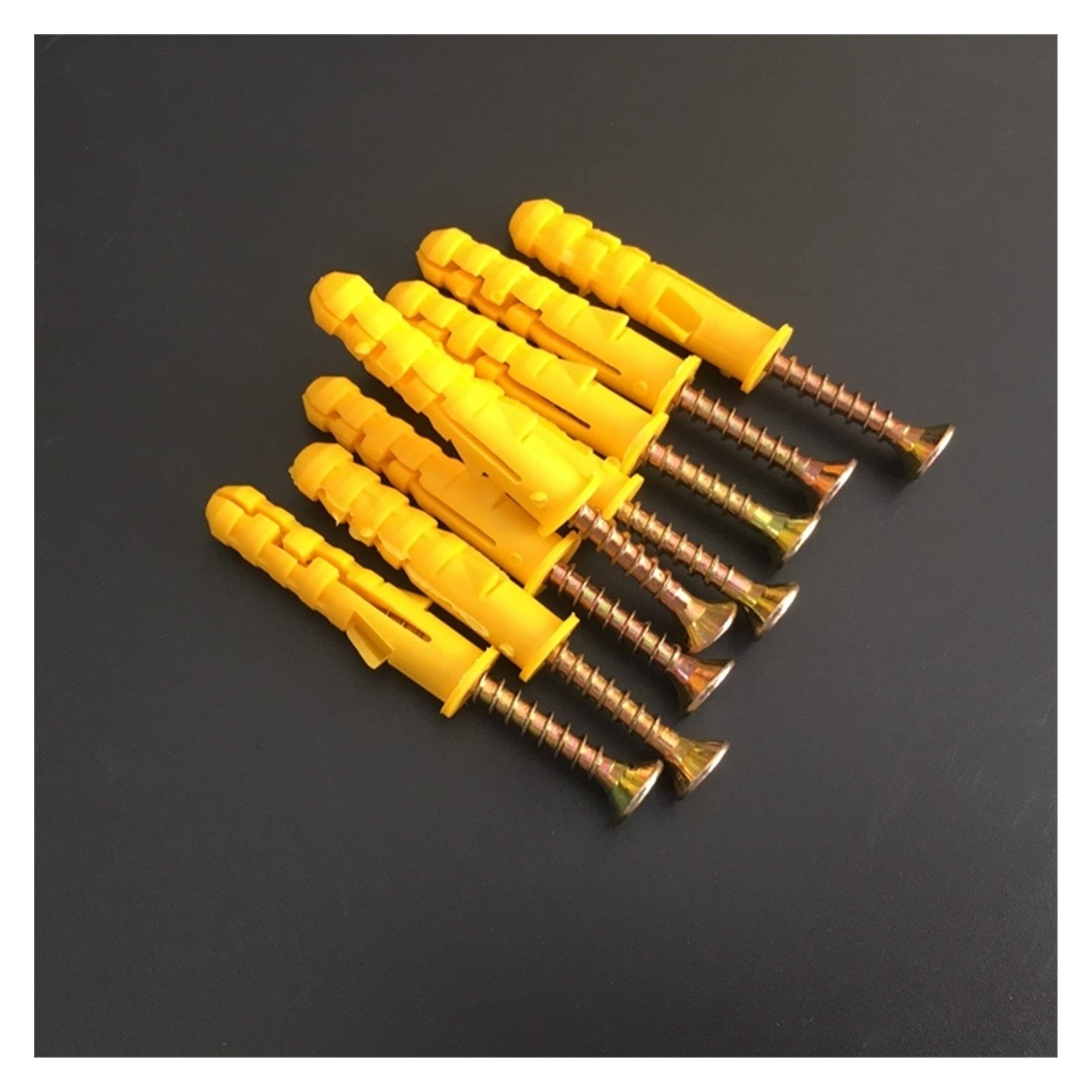Bulloni di espansione 10 Pezzi M8 Tubo di espansione in plastica Tubo autofilettante tasselli a Muro Perforazione tasselli per Lavorazione del Legno espansione in Plastic(-M8-100mm)