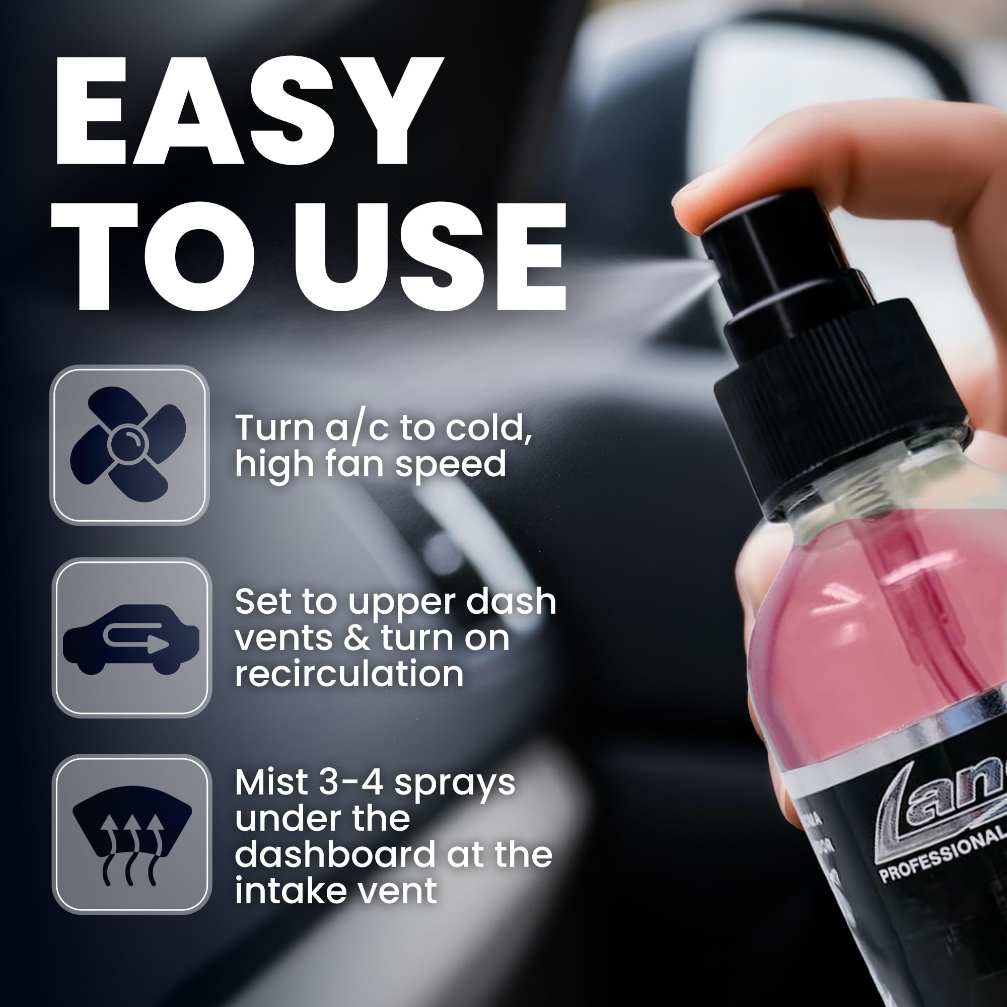 Lane's Ambientadores de coche de alta calidad, con aroma a chicle a base de agua, 4 onzas, eliminan los malos olores de mascotas y alimentos del interior del coche, alfombra, tapicería, ideal para