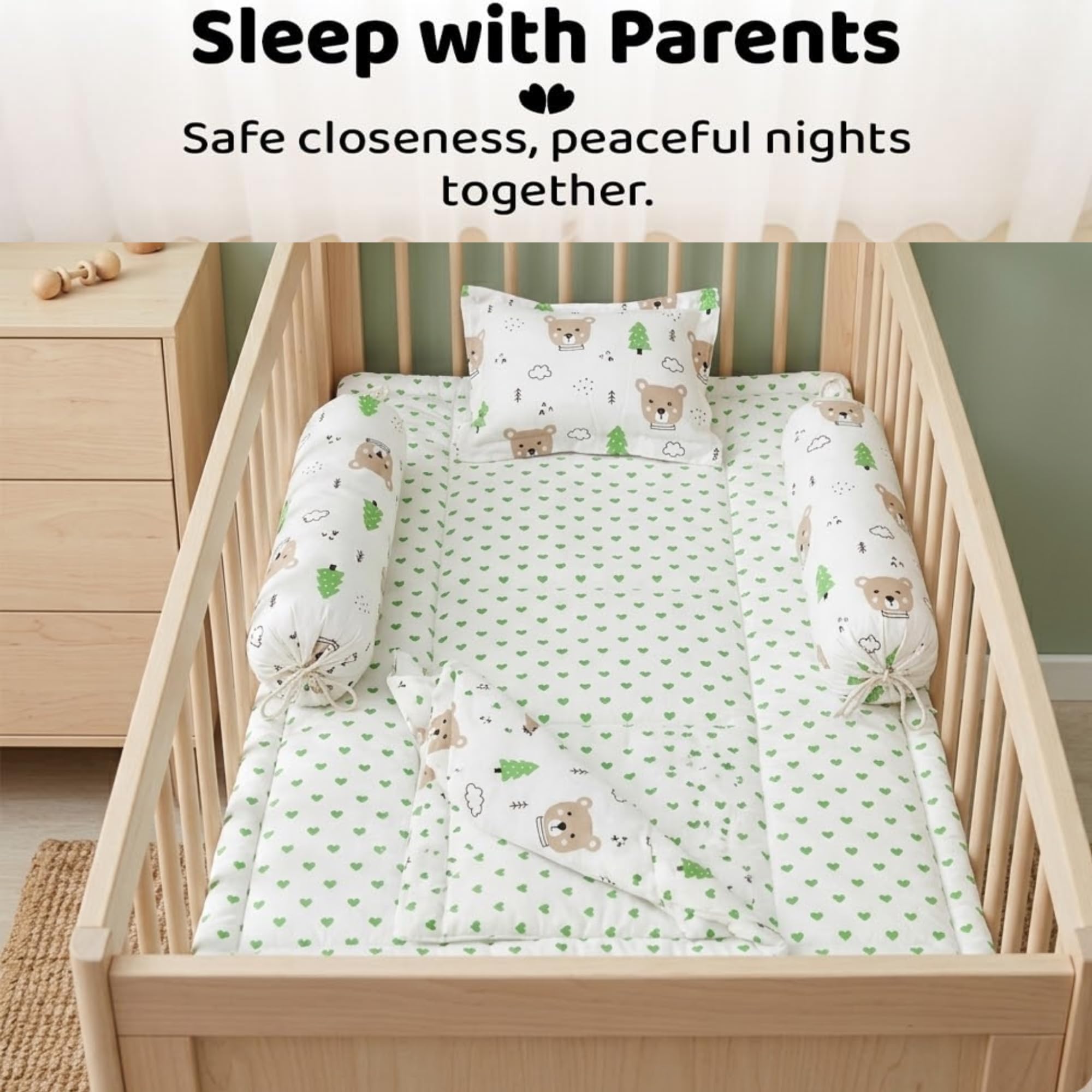 NWF Cotton Baby Bedding Set, Unisex Strawberry Print, 26×40 Inches 2