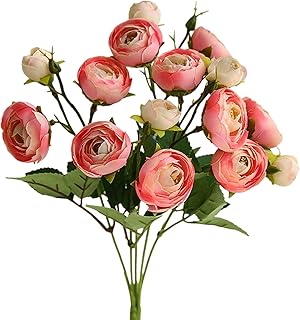 15 Têtes De Fleurs Camélia Artificielles Fausses Camélias en Soie Bouquet pour La Maison Mariage Décoration Noël Photo Artificielles