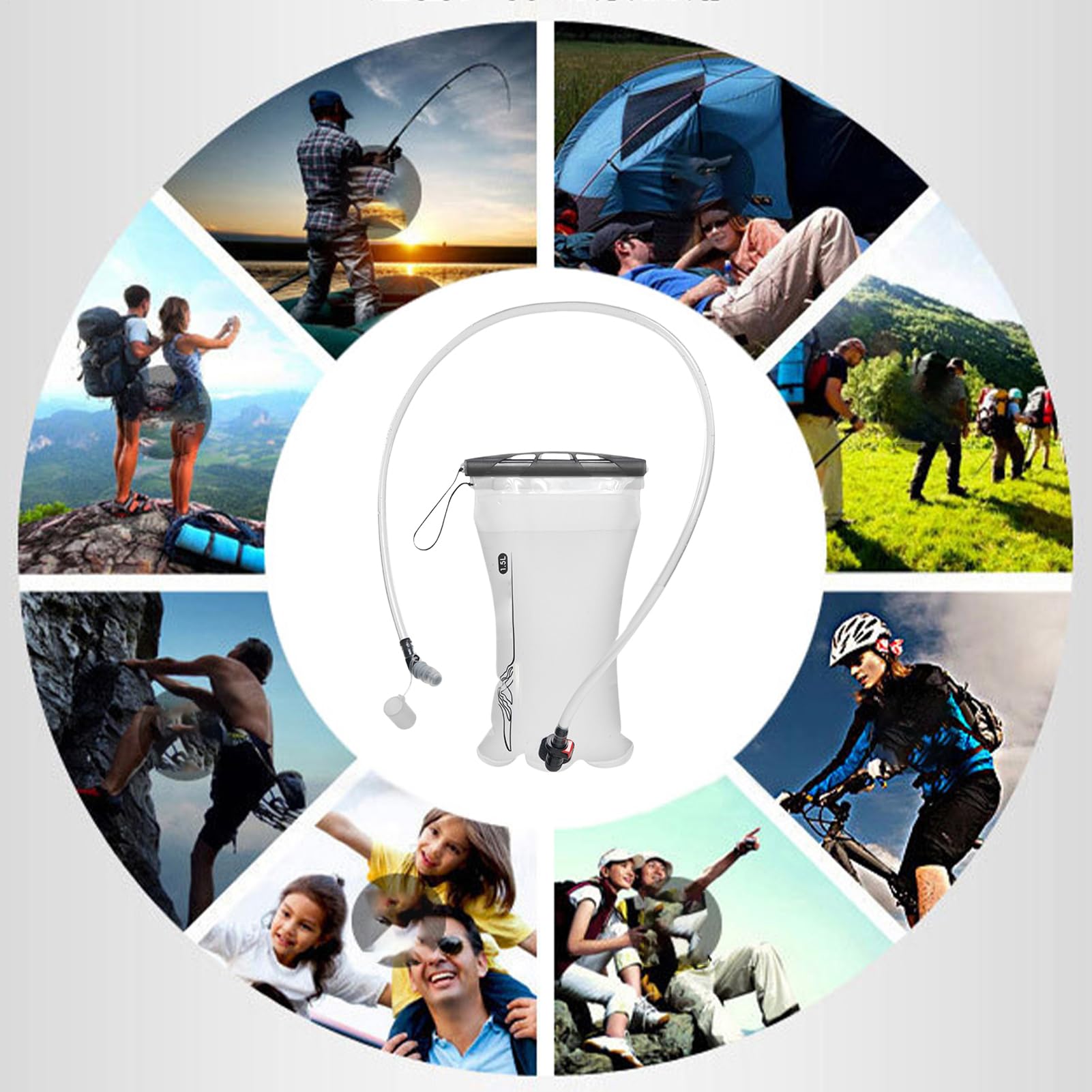Vessie à eau pour le sac à dos de randonnée, la vessie à eau de randonnée | Soupche de la vessie à l'épreuve des fuites pour la course à dos, 2L Water Reservoir