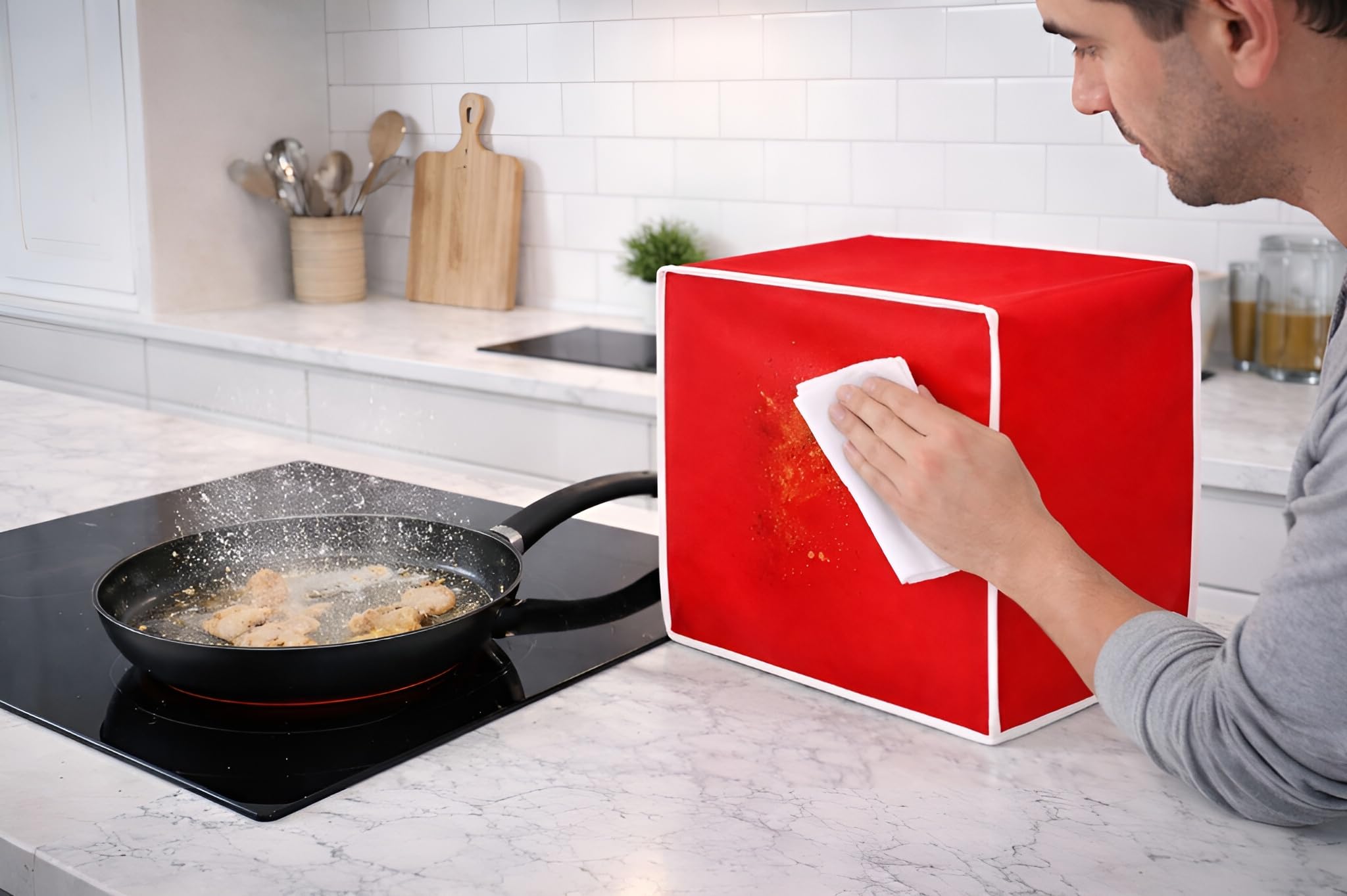CUSTODIA COVER CASE DI QUALITA' TOP COMPATIBILE CON Cecotec Mambo (tutti i modelli) Fabbricazione artigianale in Spagna. Materiale ecopelle antimacchia, antibatterica copertura colore rosso