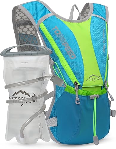 IX INOXTO - Mochila de hidratación, chaleco de hidratación para correr con bolsa de agua de 1.5L (50 onzas) para hombres y mujeres, mochila de agua