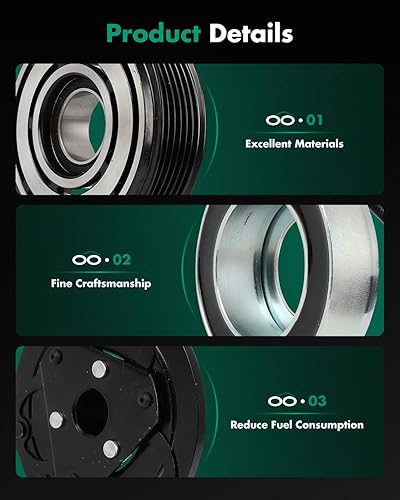 Miniatura 460 de SCITOO Compresor de CA para Acura TSX 2.4L 2004 2005 2006 2007 2008, CO 10849T Compresor de aire acondicionado con embrague 38810RBBA01 10360661