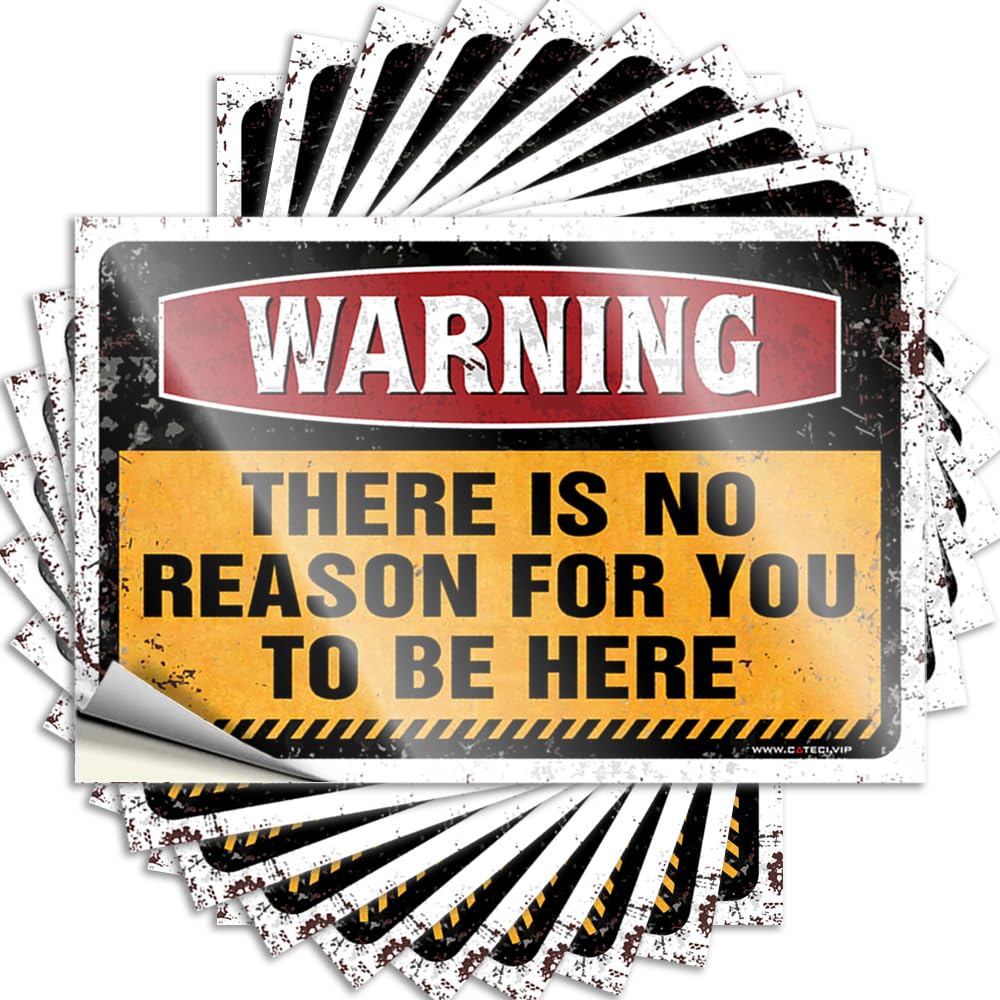 Rubber Bumper Decal - There is No Reason for You to Be Here Fuzzy Durable Sticker Easy Apply for Bike Decor(6X9CM)