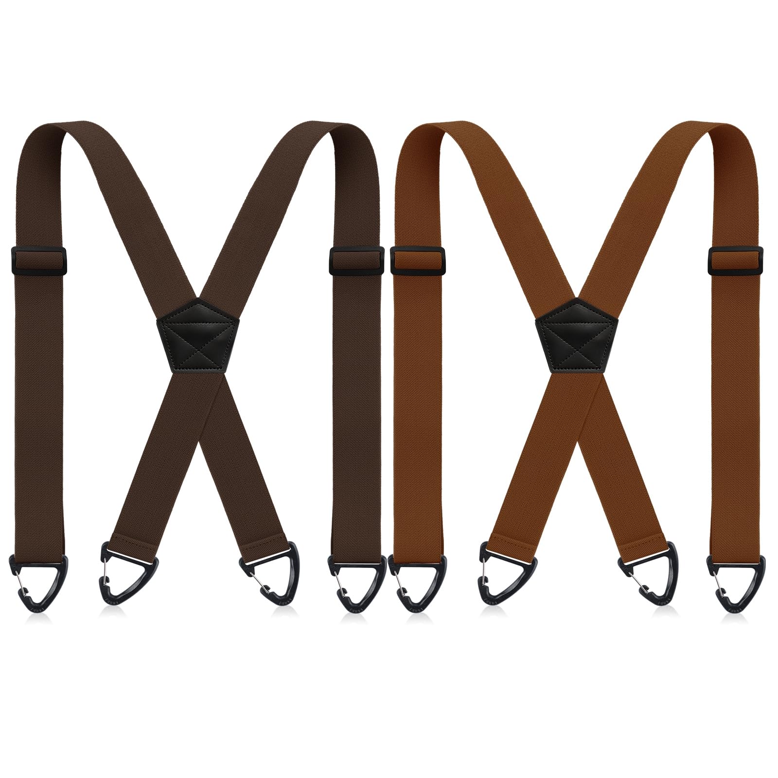 Janmercy 2 Pcs X Back Hidden Suspenders for Men