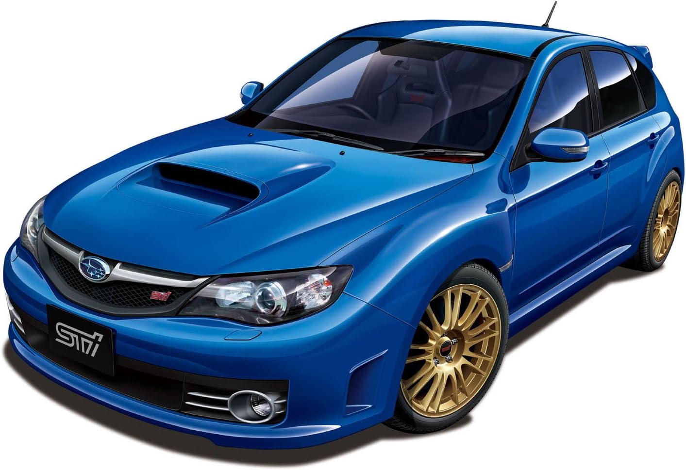 Amazon Com Pre Paint Model Series Grb Impreza Wrx Sti 5 Door 07 Wr Blue Mica Toys Games