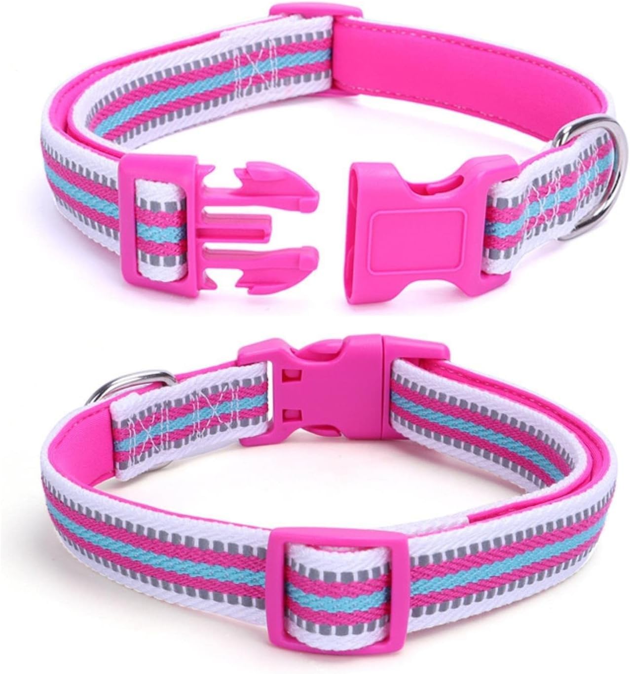 Collari per Cani, Collare tattico for Cani, Collare Riflettente Carino, Largo e Resistente con Fibbia di Sicurezza for Qualsiasi Razza(Red,X Large)