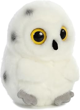 Aurora World Rolly Pet Hoot Owl Plush | Round bean-filled bodies with playful feet-in-the-air posing