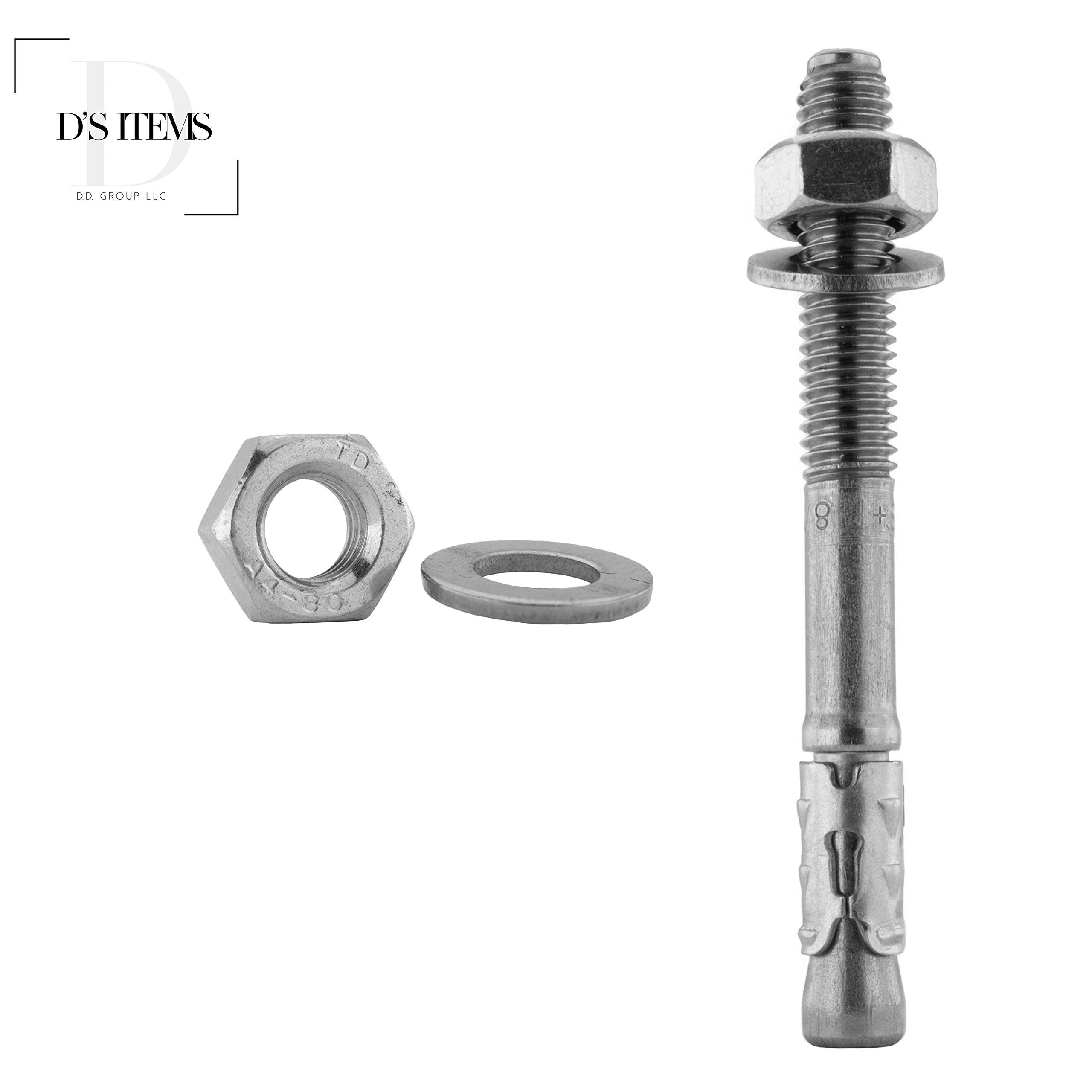 Bolzenanker M12 X 200 Edelstahl A4 (10 Stück) - Keilanker Schwerlastdübel Stahlanker Dübel