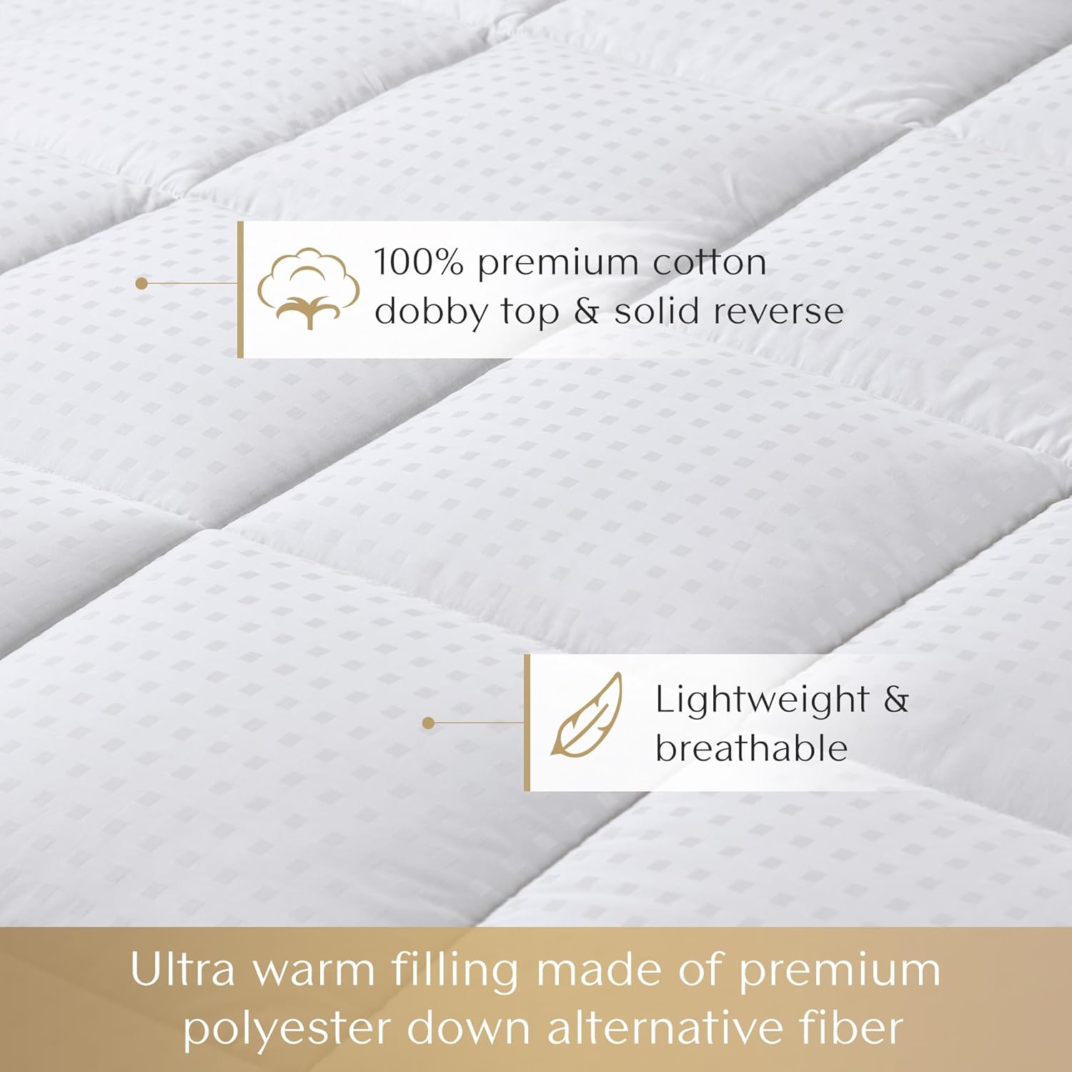 Croscill King Comforter, Soft Cotton Comforters Dobby Top Design, Solid Reverse, Box Quilting, Warm Duvet Insert, Lightweight & Breathable Down Alternative Winter Bedding, King/Cal King, White