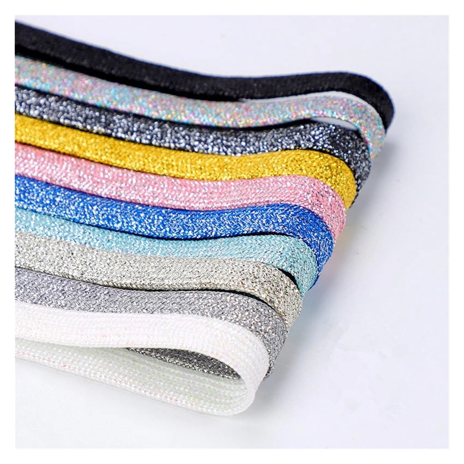 5 Paar bunte flache Schnürsenkel Glitzer Sneakers Boot Für Sneaker
