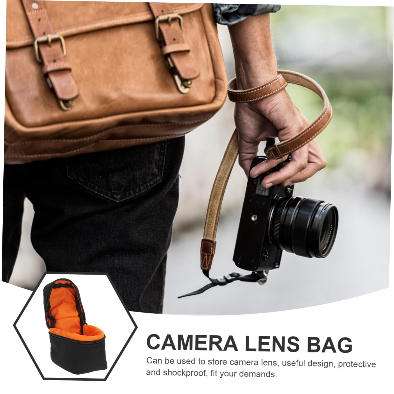 Tofficu 4 Piezas Bolsa Acolchada para Lentes de Cámara Portátil con Protección contra Estuche para Almacenamiento de Lentes de Cámara DSLR Espejo para Uso