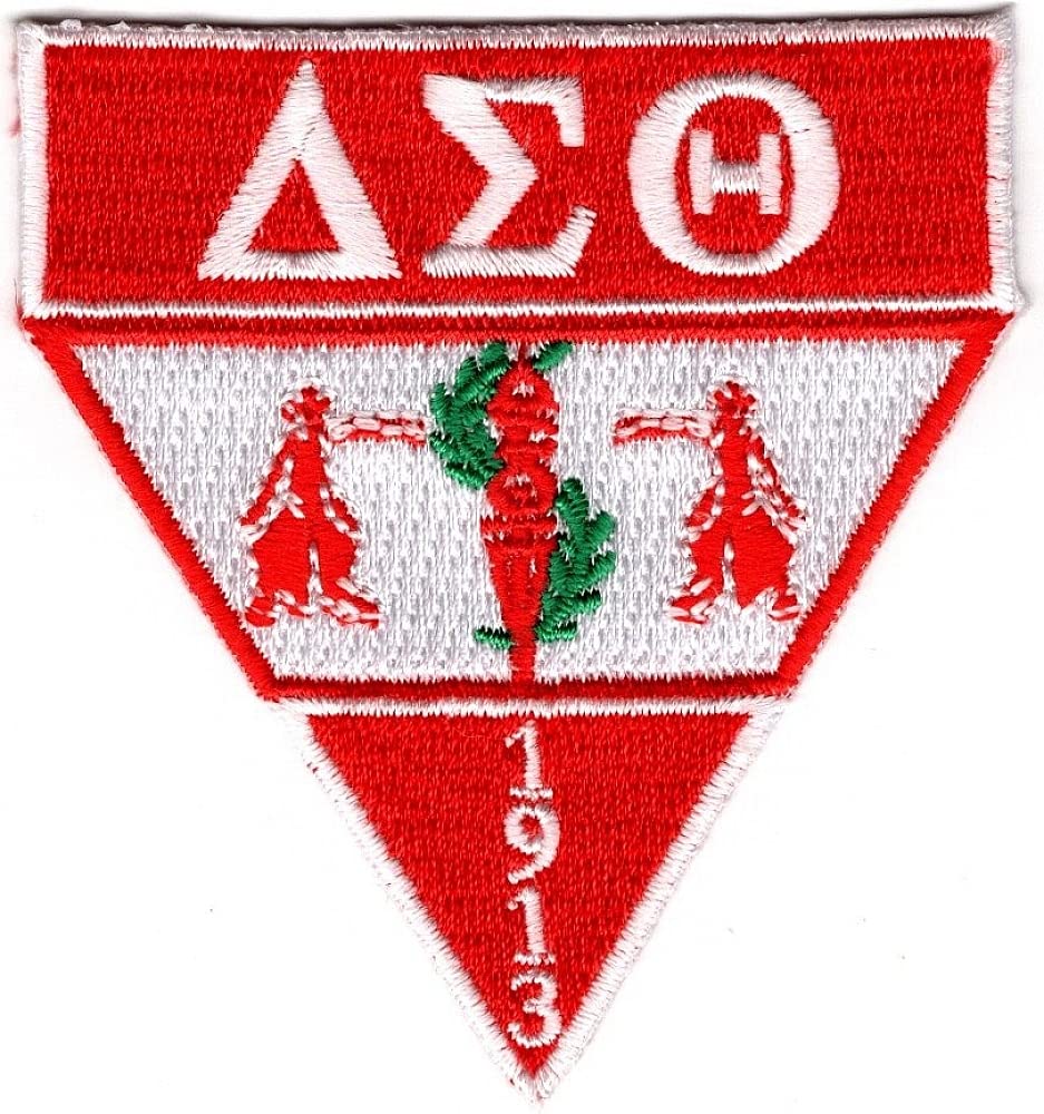 Delta Sigma Theta Military Style Iron-On Patch [Red - 2.875" x 2.5"]