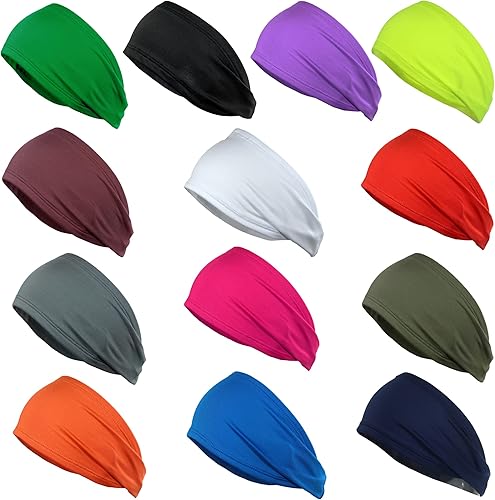 Miniatura 8 de Kenz Laurenz Diadema deportiva que absorbe la humedad, banda ancha para el sudor, entrenamiento, fútbol, sóftbol, baloncesto