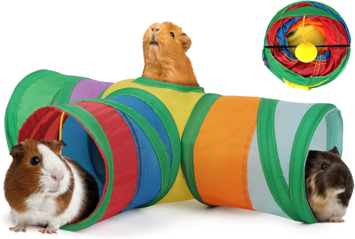 YUEPET 5.9" Guinea Pig Tunnels & Tubes Collapsible Pet 3