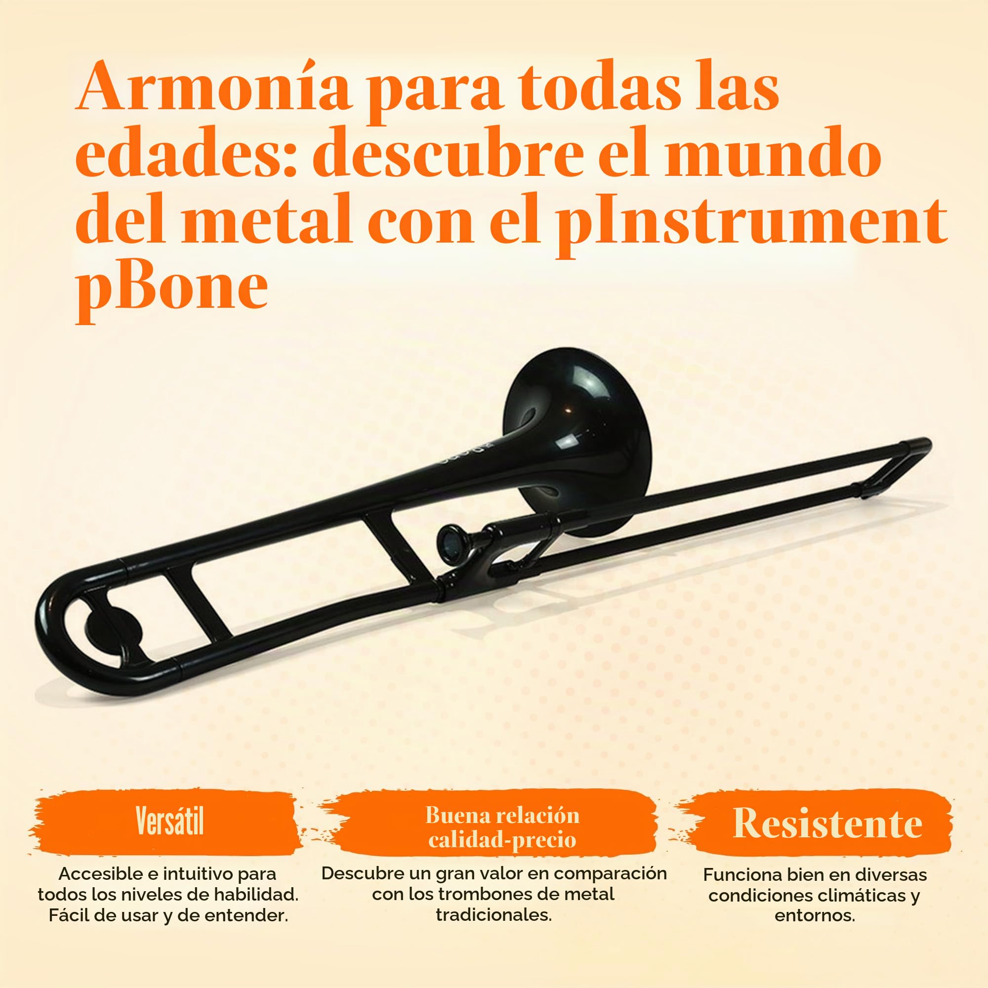 pbone 700645 - Trombón con boquilla y funda