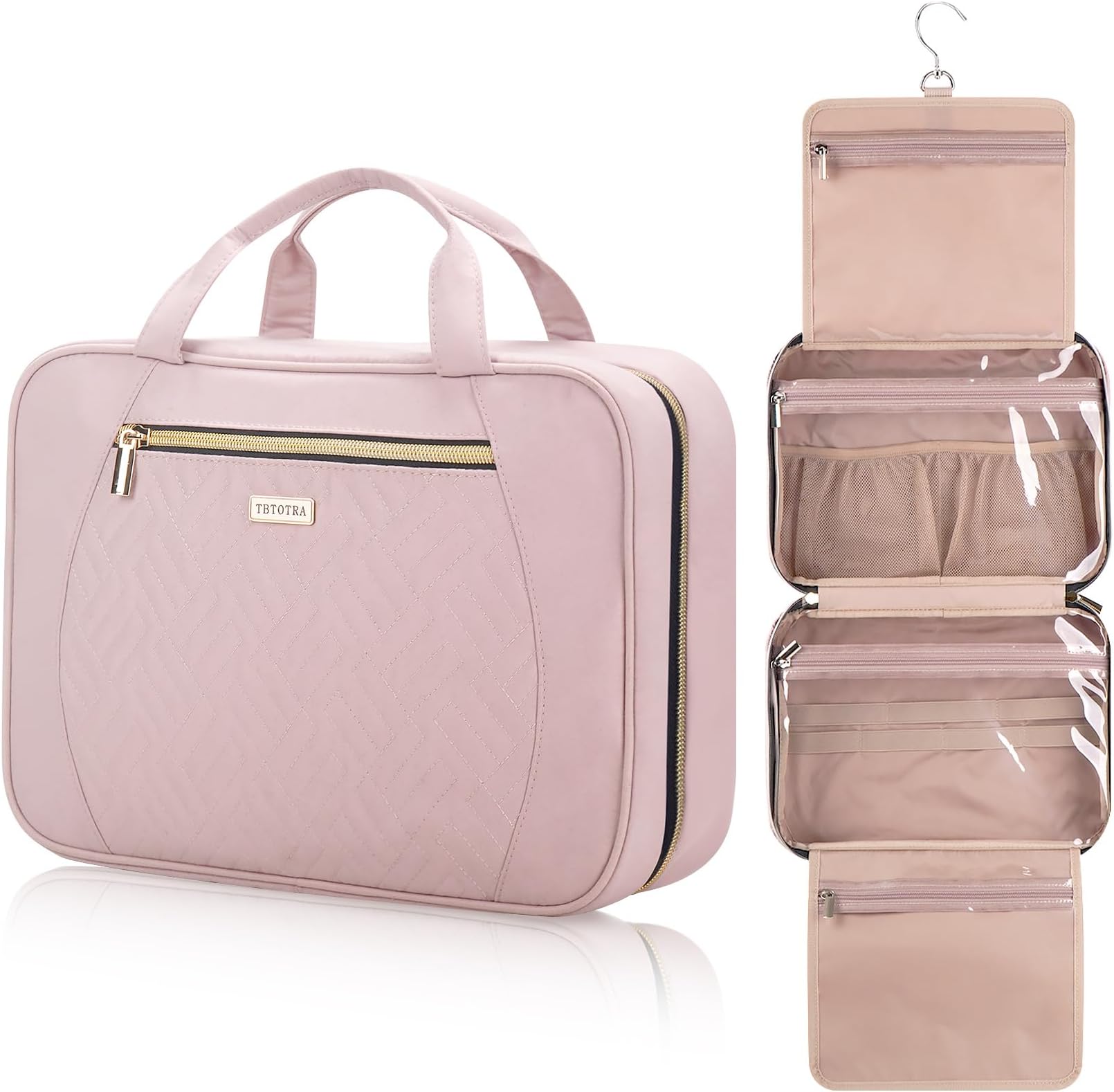 Amazon.com : HOTOR Travel Toiletry Bag - Toiletry Bag w/Hanging Hook - Spacious Toiletry Bag for ...