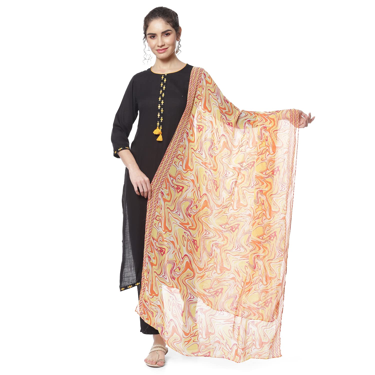 rangriti Orange Printed Polyester Dupatta (RMMHOLI18190_FREE)-picture-23