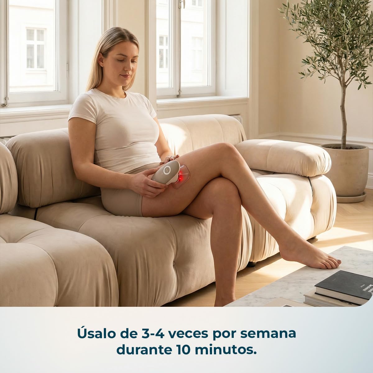 Cecotec Masajeador Corporal Anticelulítico SkinCare Push Up Suction EMS, Luz Roja, 2 Cabezales, 3 Intensidades, 60 min Autonomía
