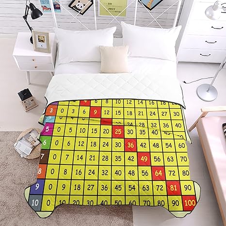 Amazon.com: Cotton Quilted Comforter Multiplication Table ...