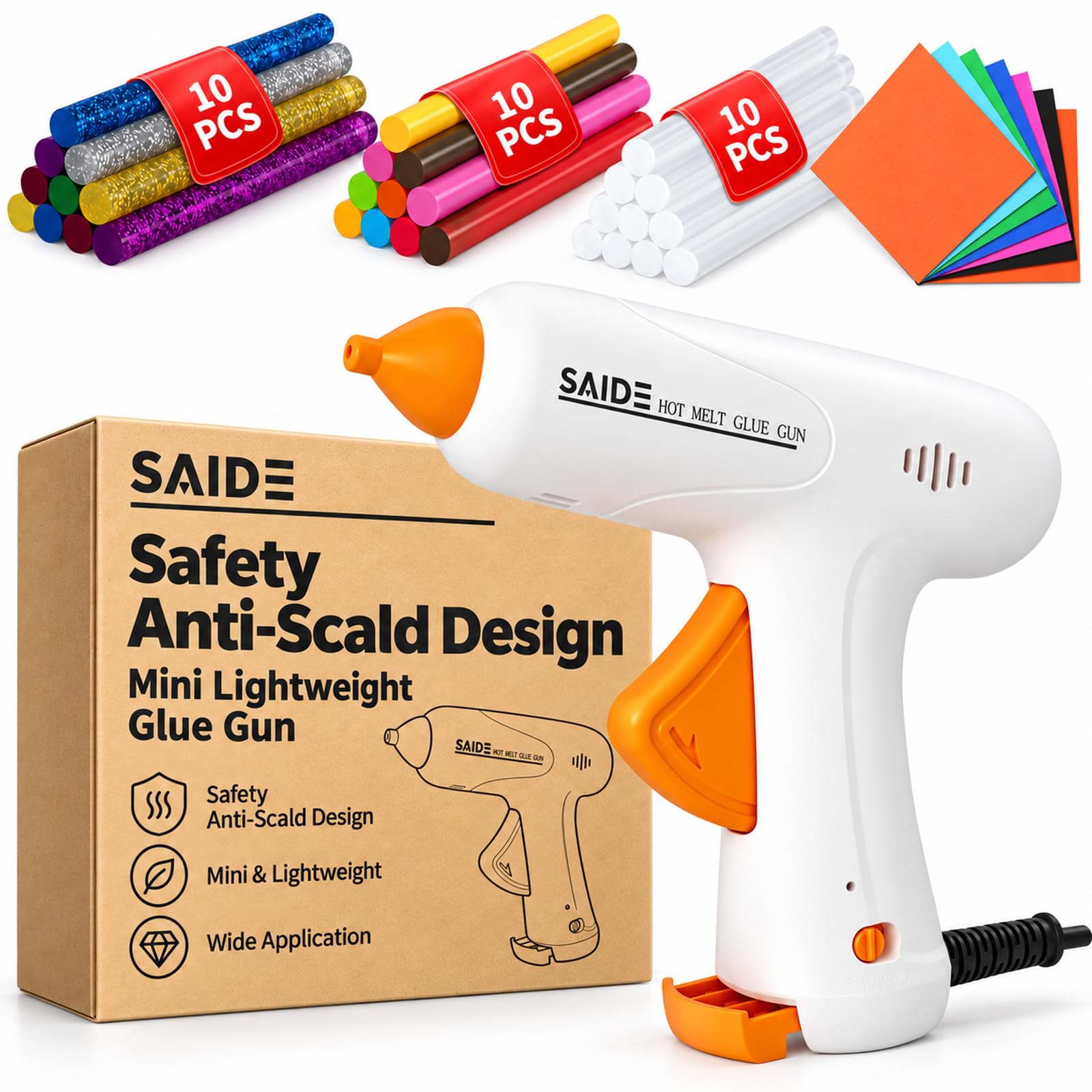 SAIDE Mini Hot Glue Gun - Safe & Fast -1