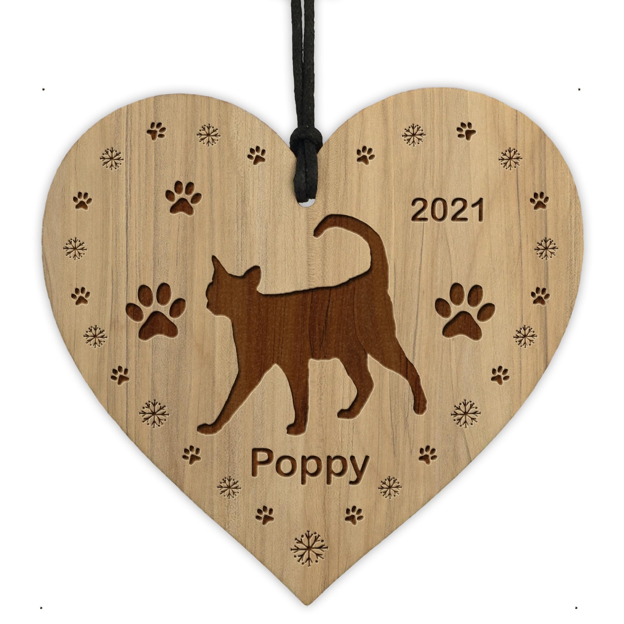 Red Ocean Cat Lover Gift Personalised Cats 1st Christmas Tree Decoration Cat Sign Pet Gift
