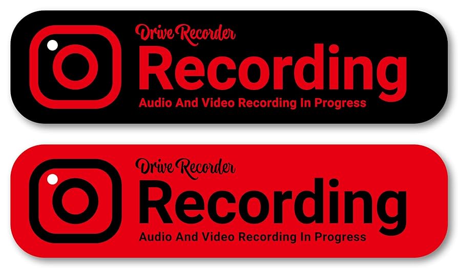 Amazon | Isaac Trading ドライブレコーダー 録画中 ステッカー