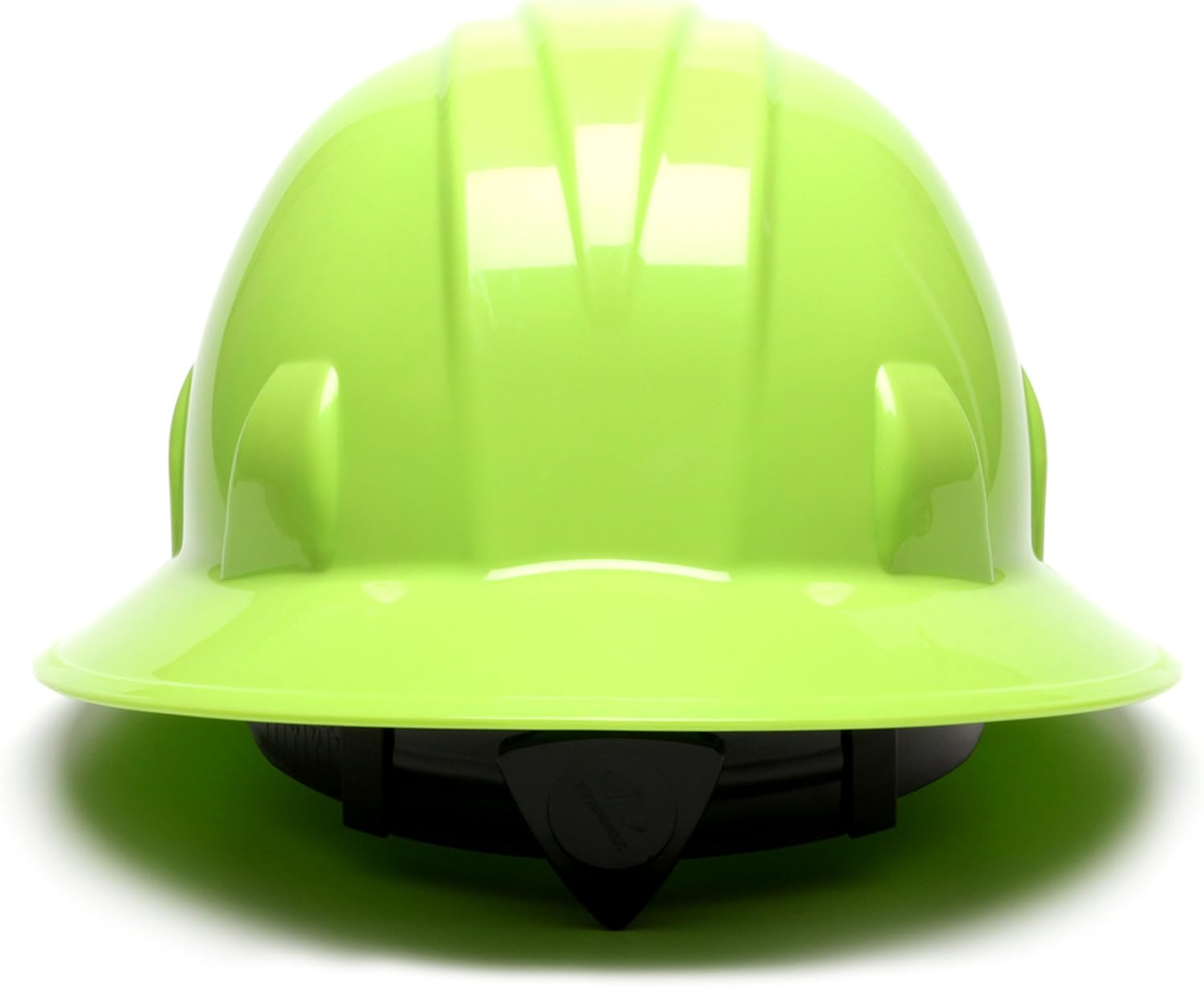 Pyramex Safety SL Series Full Brim Hard Hat, 4-Point Ratchet Suspension, Hi Vis Lime