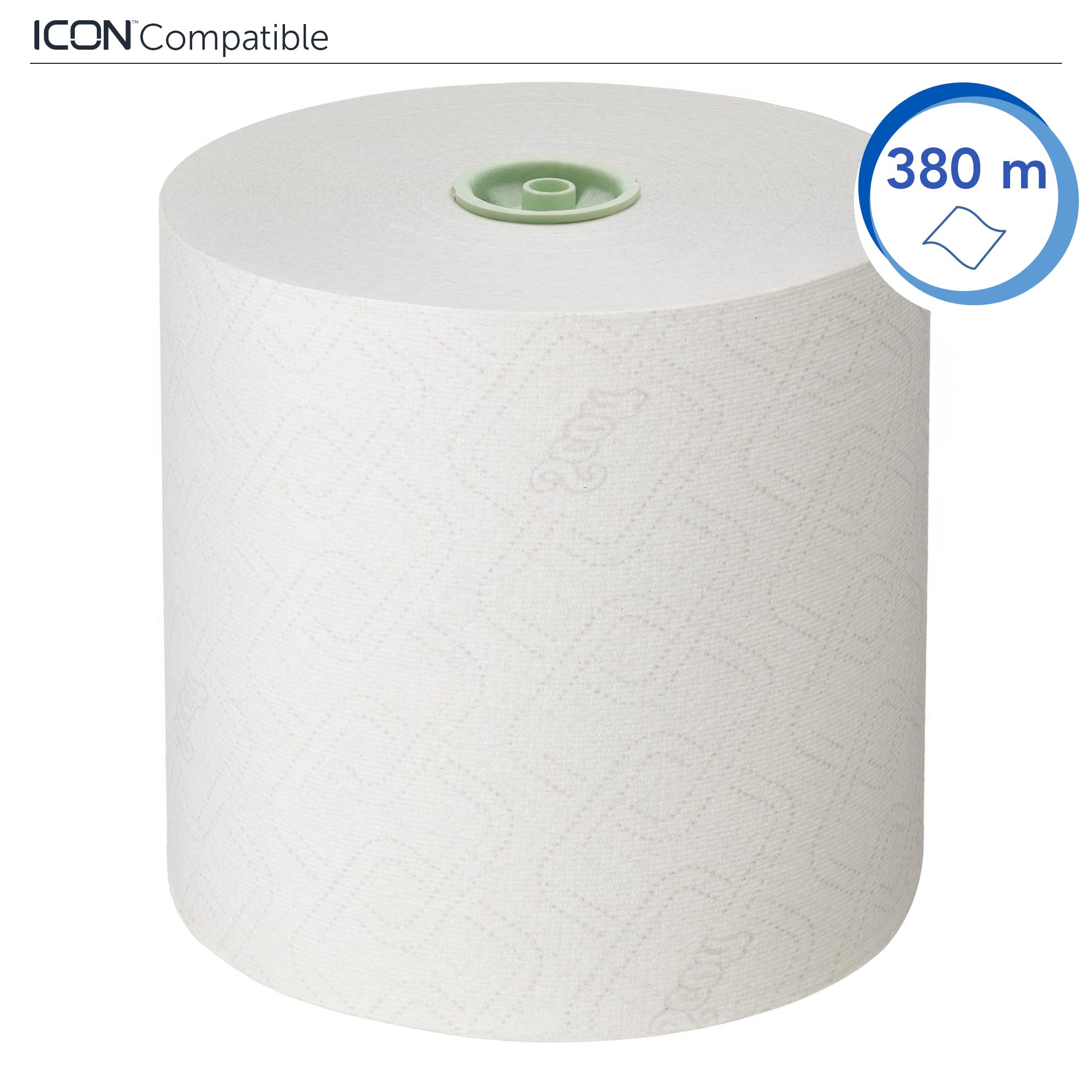 Scott Essential 6638 ręcznik papierowy E-Roll z dużą rolką – 6 x 380 m białych ręczników papierowych (łącznie 2280 m)