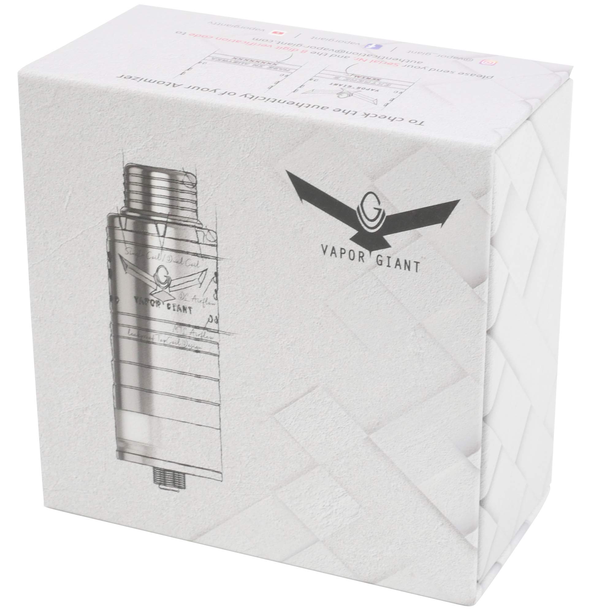 Vapor Giant Extreme 2 RTA Tank Vaporizer, Self-Winding for E-Cigarette,  Tank Volume 6.5 ml, Silver (0.0 mg Nicotine) : Amazon.de: Electronics &  Photo