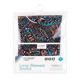 Bumkins Sleeved Smock, Toddler Reusable Waterproof Bib for Girls and Boys 3-5 Years, Long Sleeve Childrens, Kids Paint Apron, Arts, Crafts and Play with Pocket, Soft Fabric, Born This Way Kindness