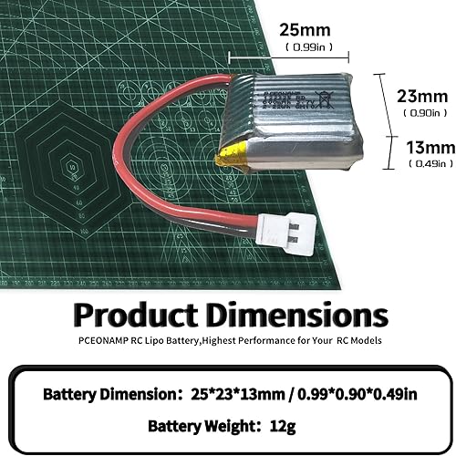 Miniatura 2 de Batería de 3.7 V 600 mAh 25C con enchufe Molex, 5 piezas Lipo batería apta para control remoto Shark y RC Boat con cargador 5 en 1