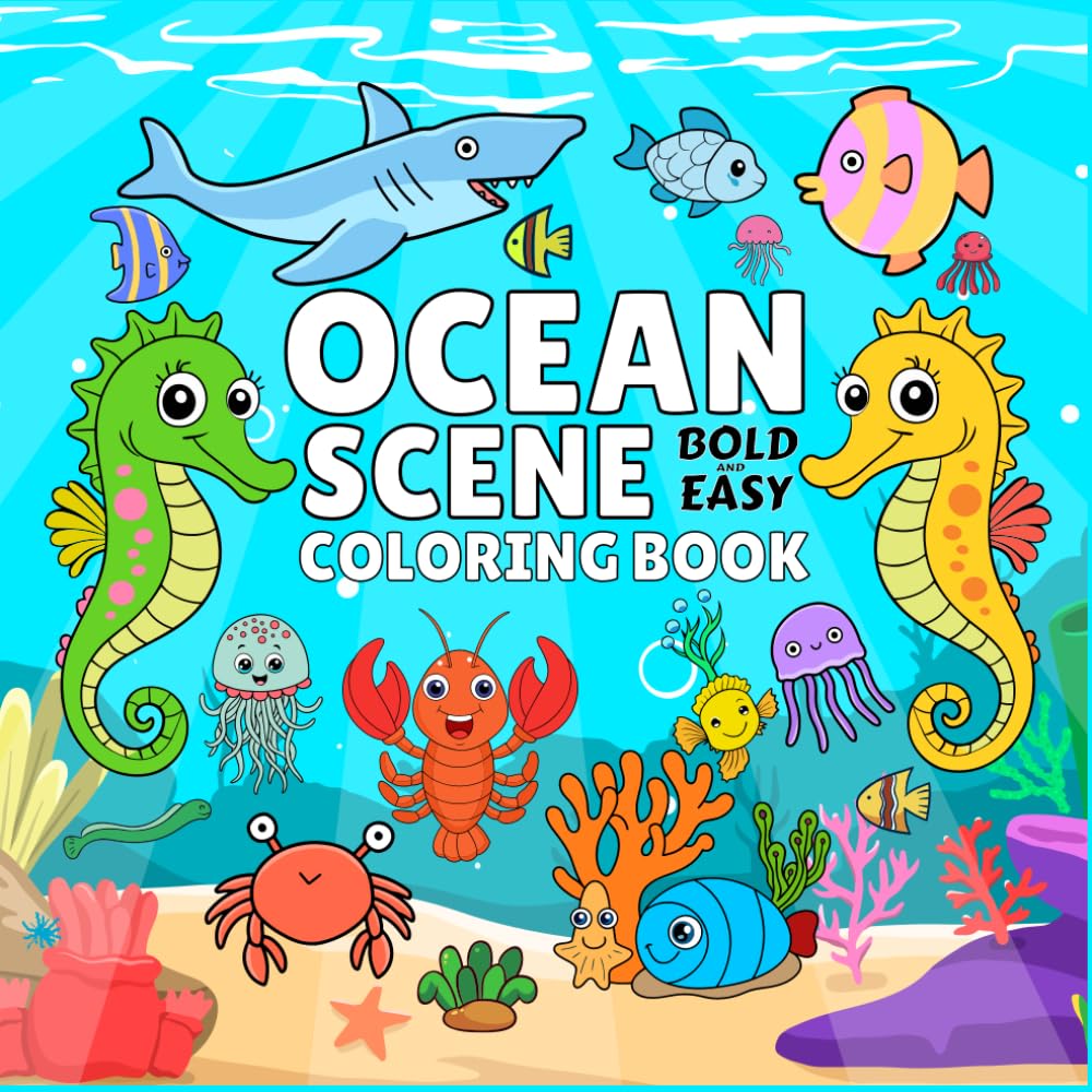 Ocean Scene Bold And Easy Coloring Book