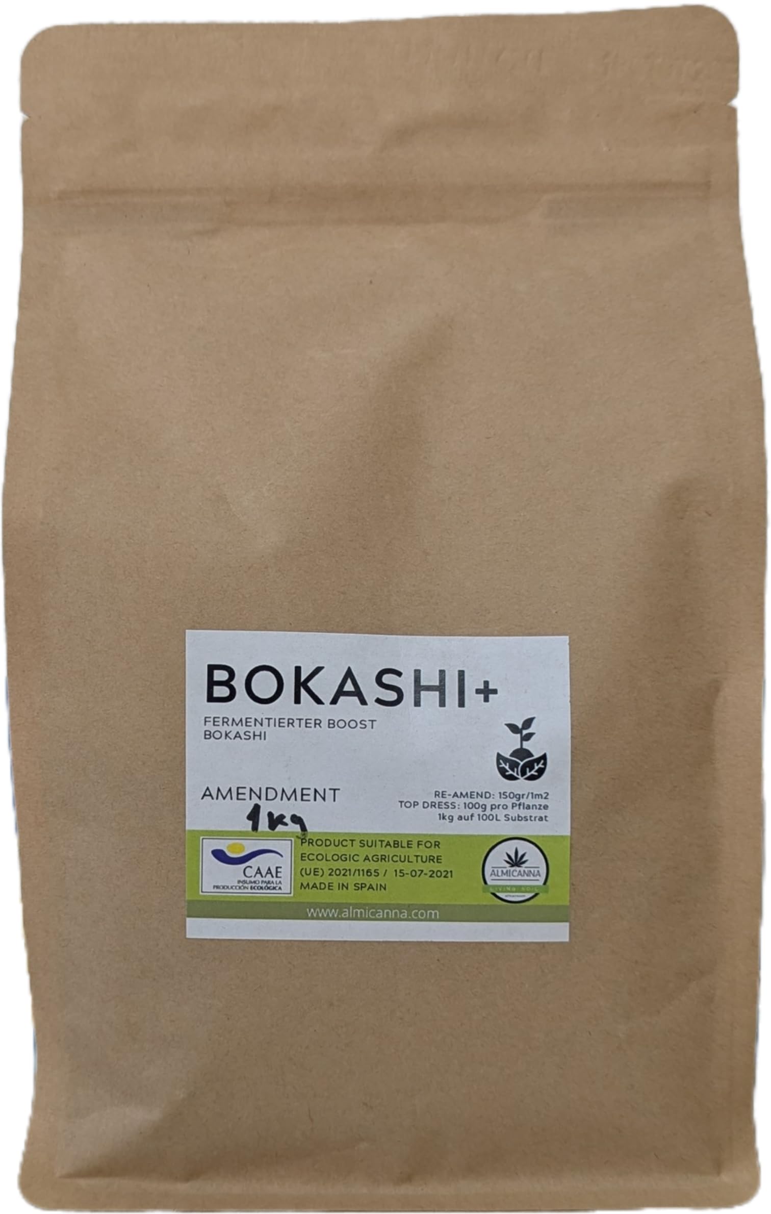 Bokashi+ con microorganismos eficaces – | Regenerador microbiano del suelo para cultivo de cannabis | Activador para cubos Bokashi (1KG)