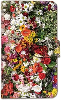 seventwo Android One (X5) 対応 携帯ケース 手帳型 鏡付き 花柄 C flower_427 | アンドロイド ワン エックスファイブ対応,X5 適合,ミラー,PUレザー,マグネットベルト,スタンド機能付き,全面保護