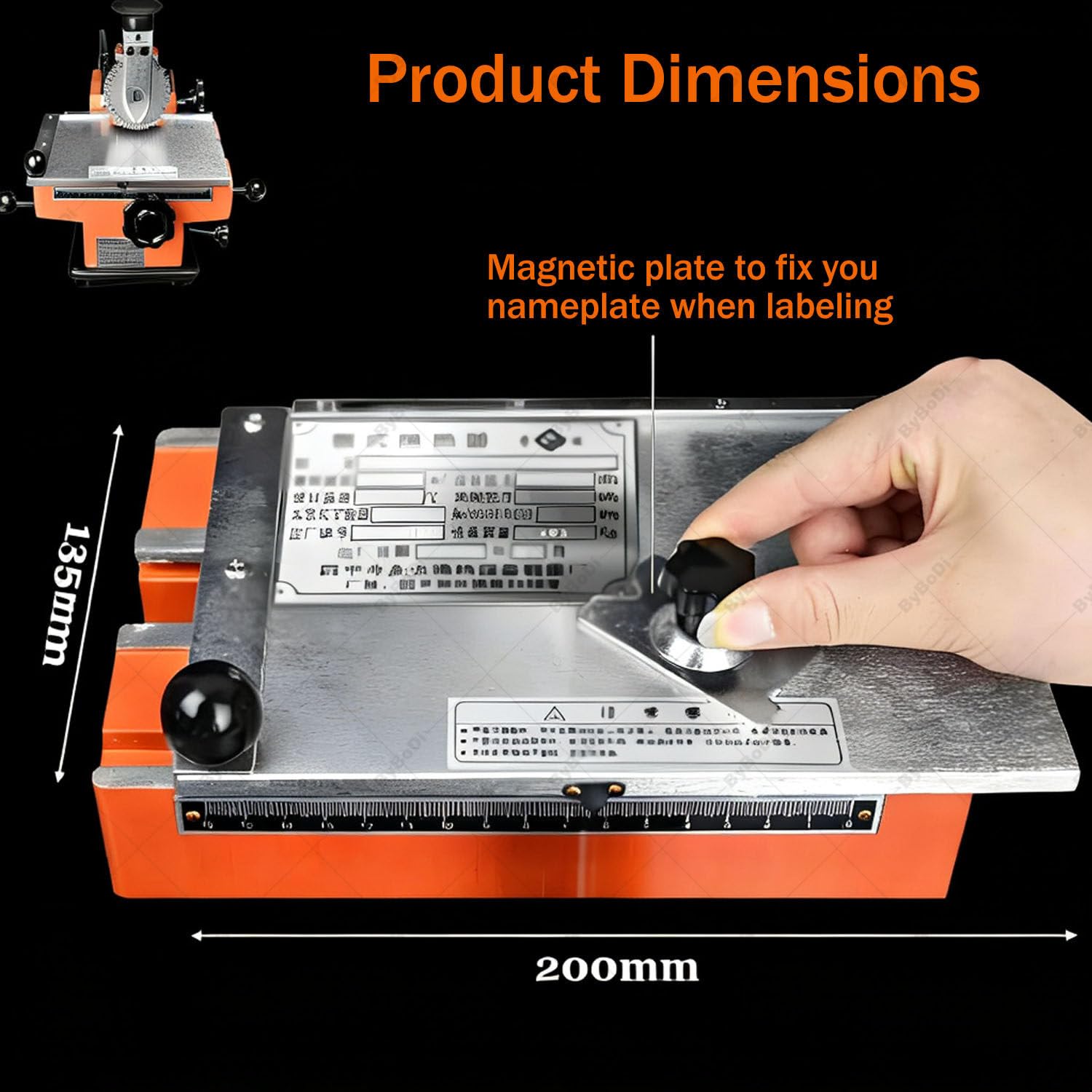 Embosser semiautomatico, macchina per incidere etichette in metallo, manuale, per rame, alluminio, acciaio inossidabile, legno, plastica, carte in PVC