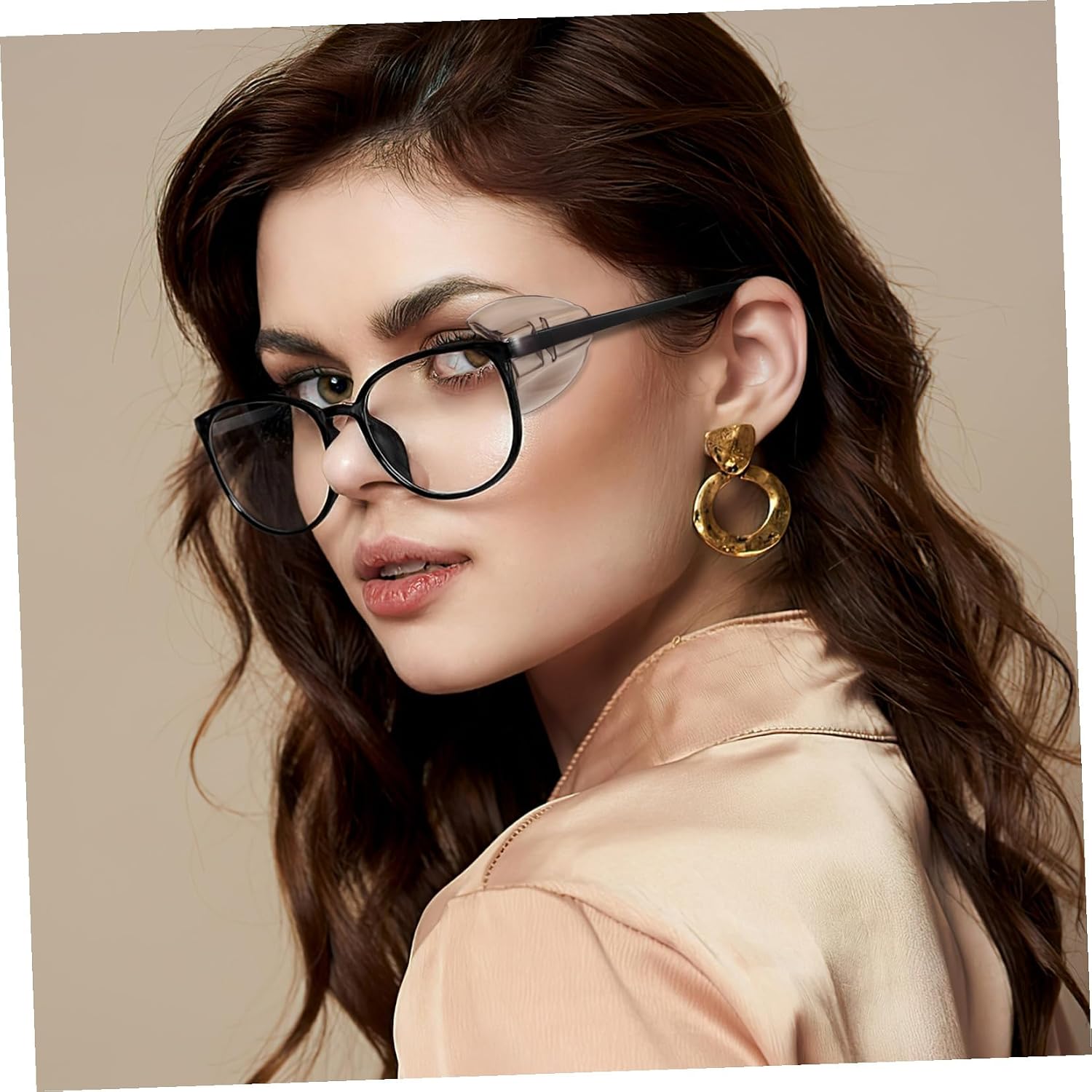 3Pairs Flexible Clear Eyeglasses Side Shields Protective Safety Shields for Glasses Easy to Install and Disassemble Lightweight High Transparency Suitable for Frames