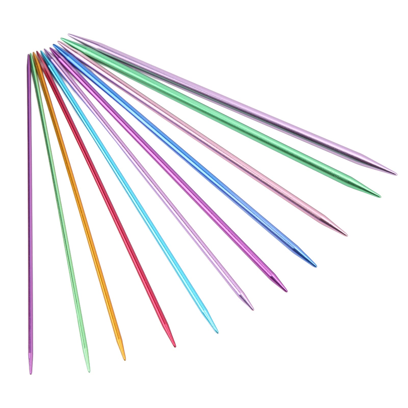 KooingTech 55-teiliges Stricknadel-Set, 2,5 mm - 6,0 mm, Doppelspitz-Stricknadeln, Aluminium-Stricknadeln für handgefertigtes Stricken