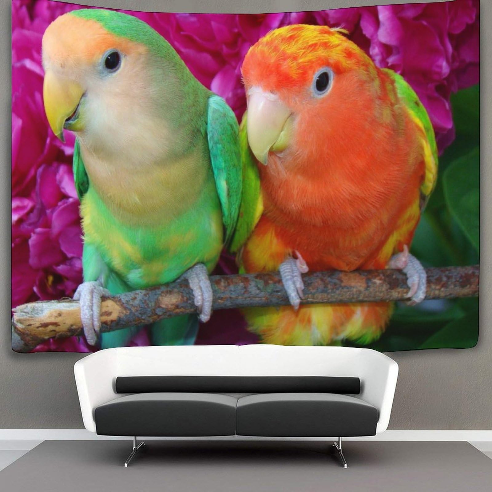 kaiyun Lovebirds Decor Tapestry,Animal Wall Art Tapestries Wall Hangings for Living Room Bedroom Dorm 70cmx100cm