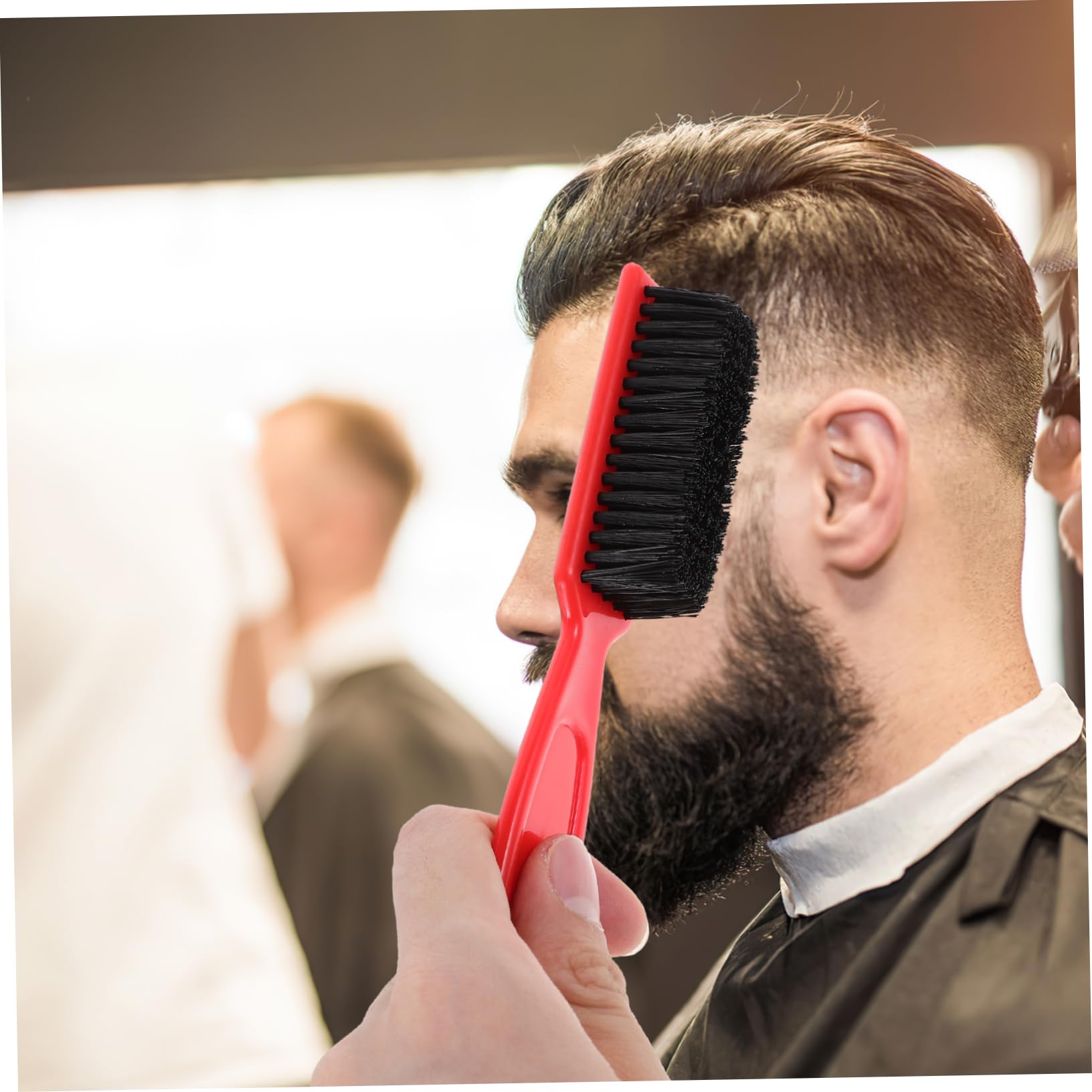 SOESFOUFU Beard Brush for Men Barber Hair Cleaning Styling Tool Non-slip Handle for Salon Use Personal Care
