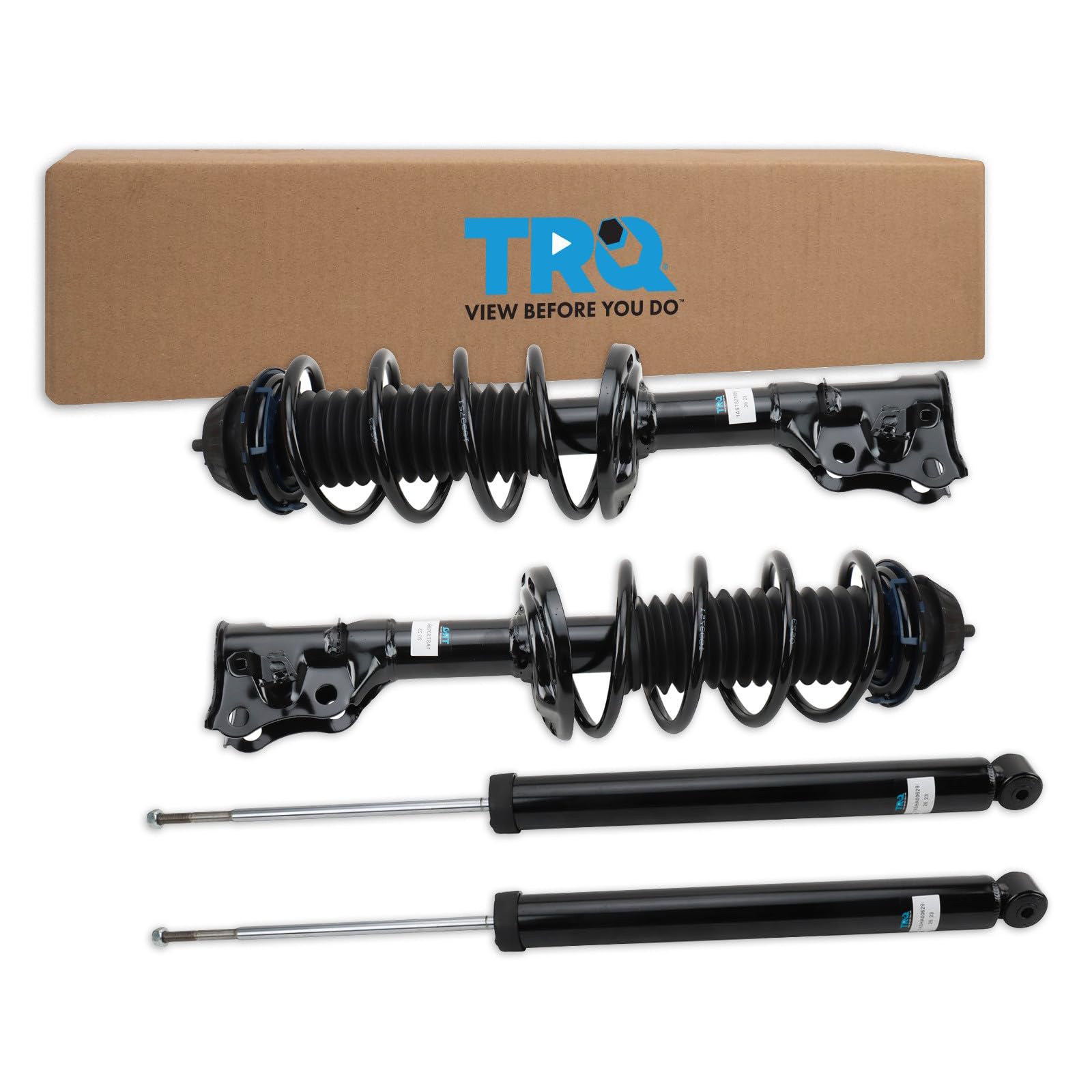 TRQ Front and Rear Complete Strut Assembly &amp; Shock Absorber Kit Complete Strut &amp; Coil Spring Assembly Compatible with 2016-2022 Honda HR-V