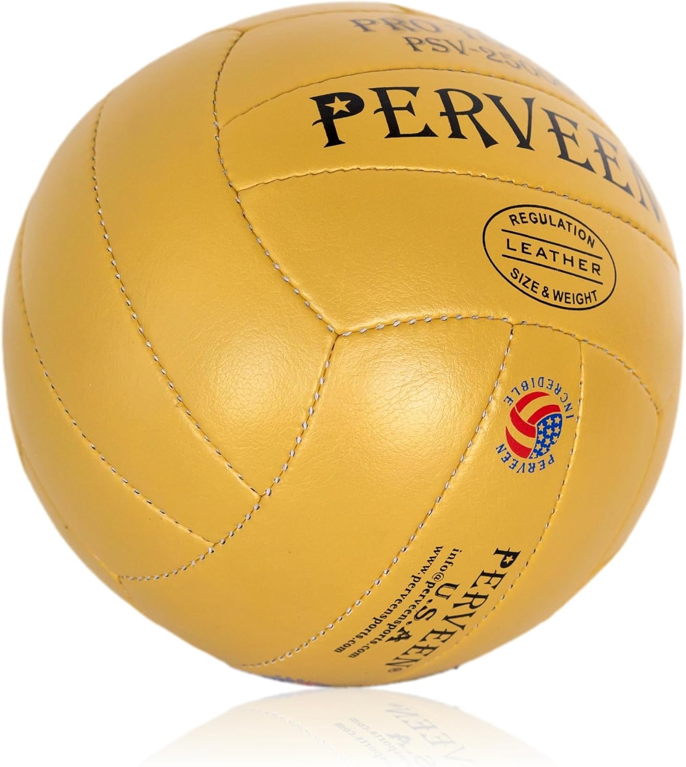 PERVEEN Microfiber Composite Leather Volleyball - Official Size 5 Hand-Sewn Soft Touch Volleyball for Indoor & Outdoor Use - Practice & Recreational Game Ball - Image 3
