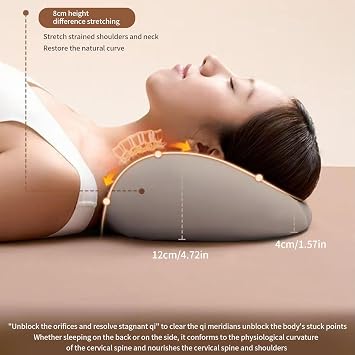 Cervical Neck Pillow - Ergonomic Memory Foam Bed Pillow - Breathable Bed Accessories for Travel Hotel Sofa Bedroom Daily Home Resting Watching TV Napping