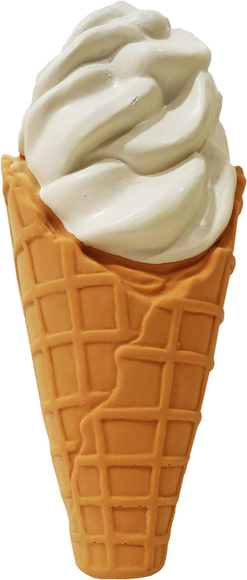 Scoochie Premium Dog Toy, Stuffed Latex Waffle Cone, 7.5" L