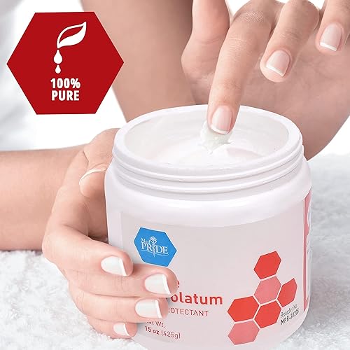 Miniatura 3 de MED PRIDE Pure White Petroleum Jelly 15oz Protector de piel e hidratante para piel seca, labios agrietados, dermatitis del pañal, 100% vaselina