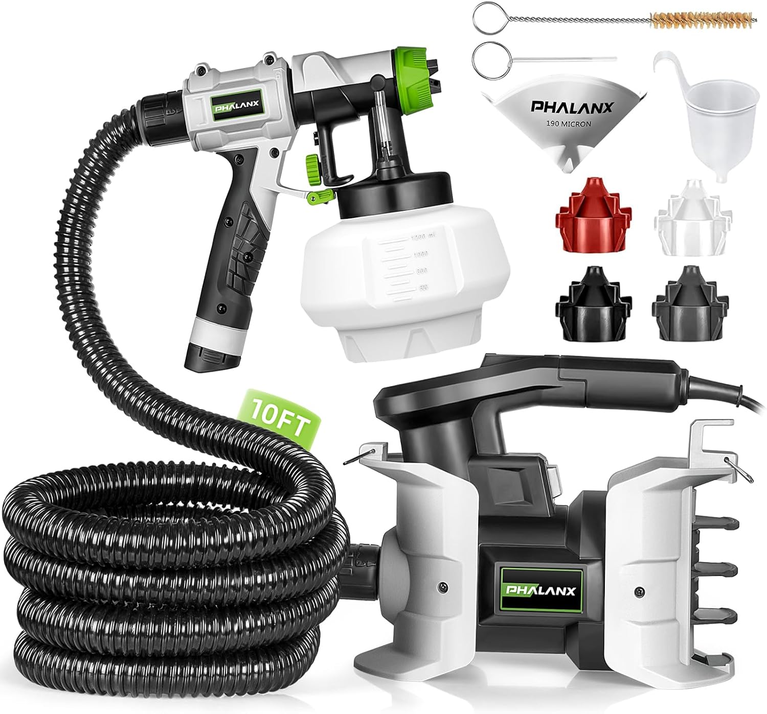 PHALANX 700W HVLP Paint Sprayer,150DIN-s High Power Electric Spray Paint,4 Nozzle Sizes & 3 Spray Patterns,Suitable for Indoor Walls, Furniture, Floors, Outdoor Wall Lights
