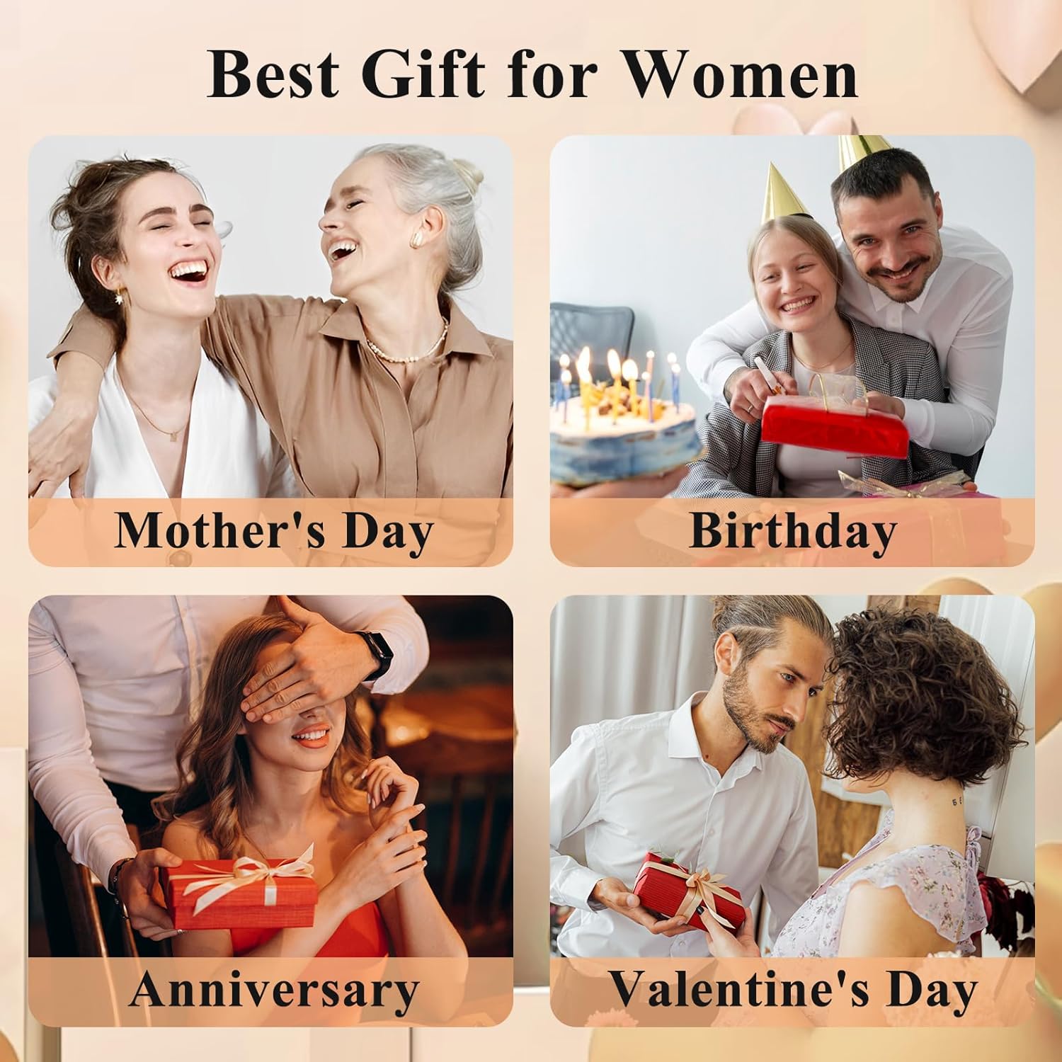 Gold Bracelets for Women Gold Bracelet Stack Pearl Beaded Bracelets for Women 14K Gold Plated Stretch Bead Ball Bracelet Sets Jewelry for Mother's Day Birthday Gifts - Image 6