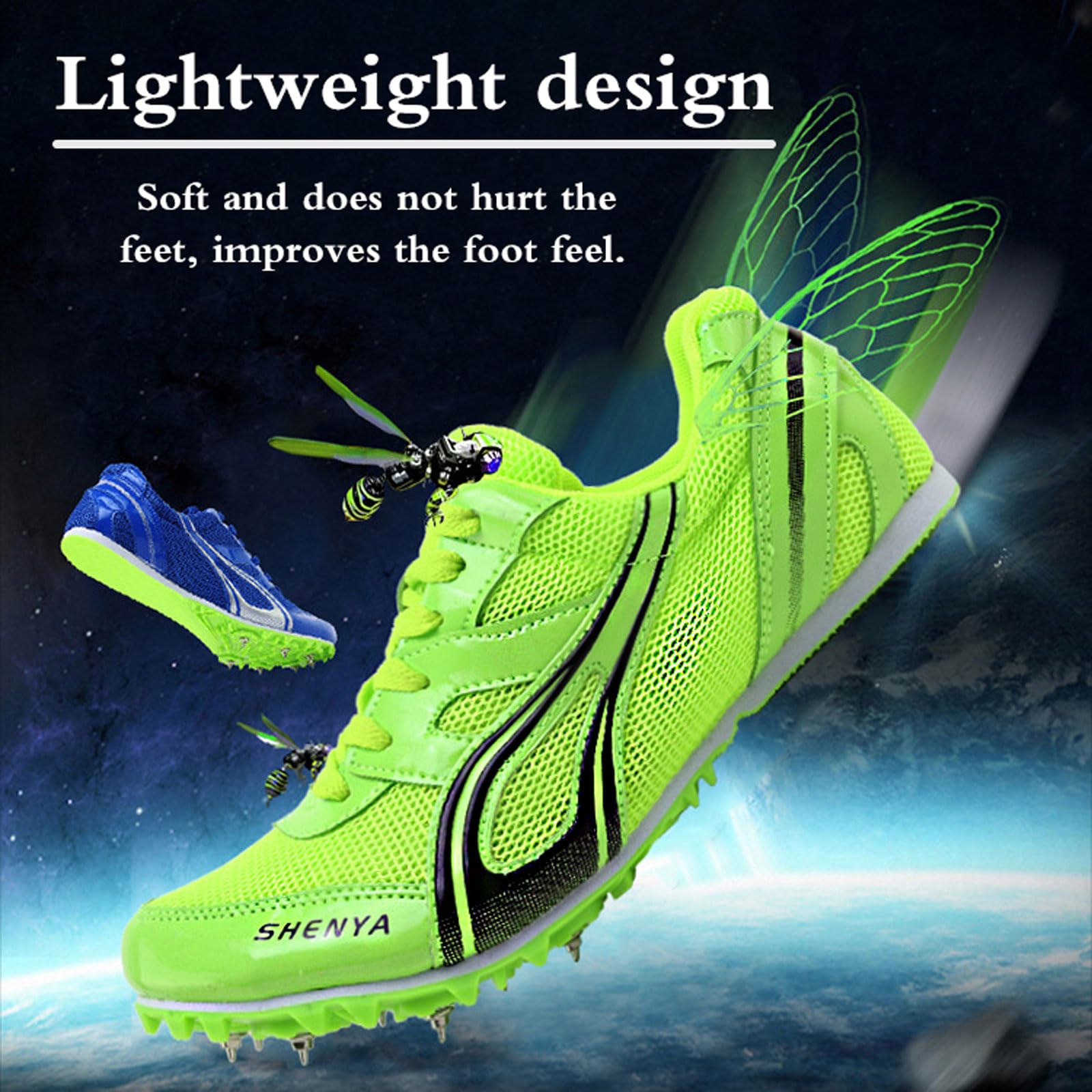 Zapatillas Correr Ligeras y Antideslizantes,Clavos De Running,Zapatillas Unisex Correr Profesionales,Zapatillas Clavos Atletismo,Ligero,Zapatos con Clavos,para Velocidad Running